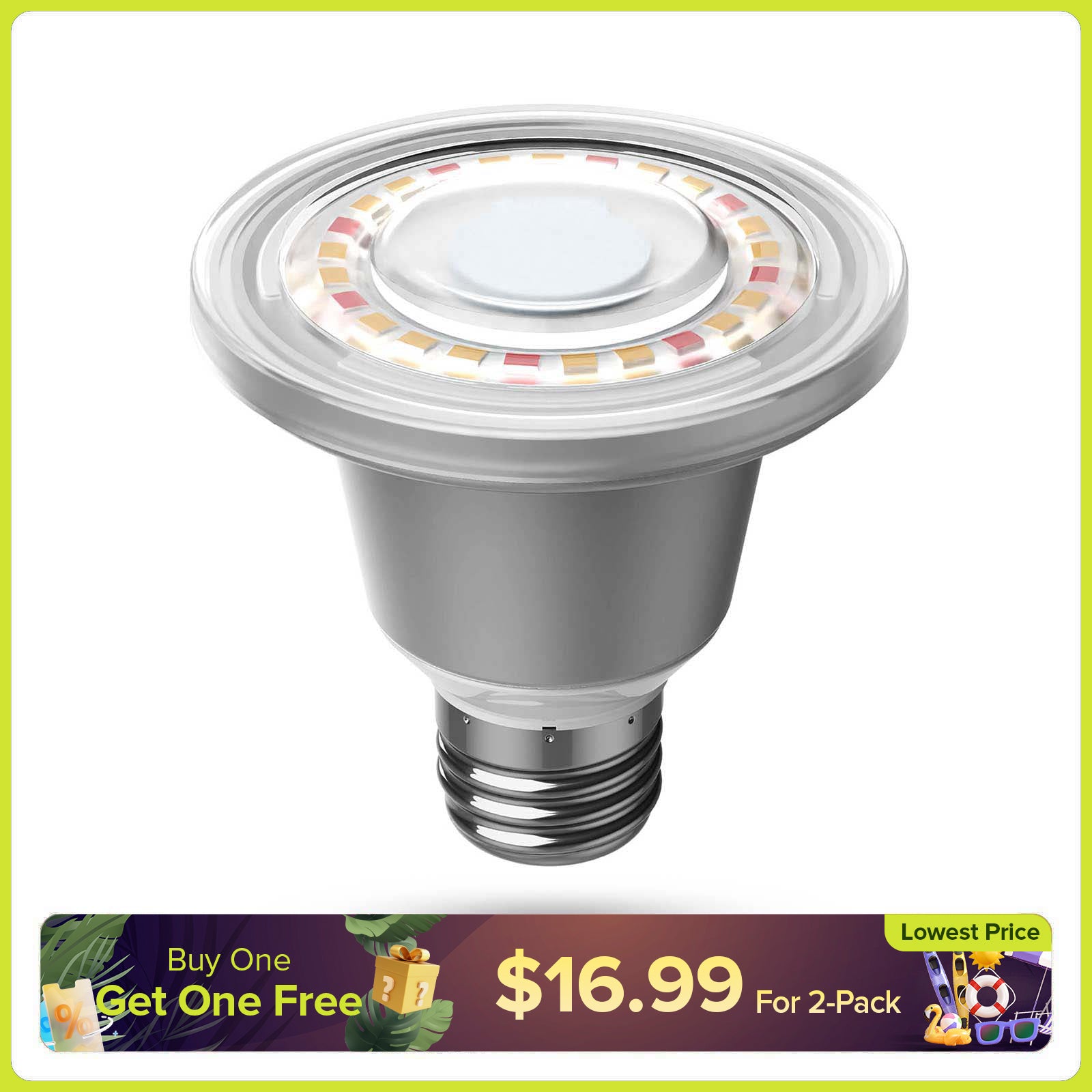 SANSI BR20 12W LED Grow Light Bulb