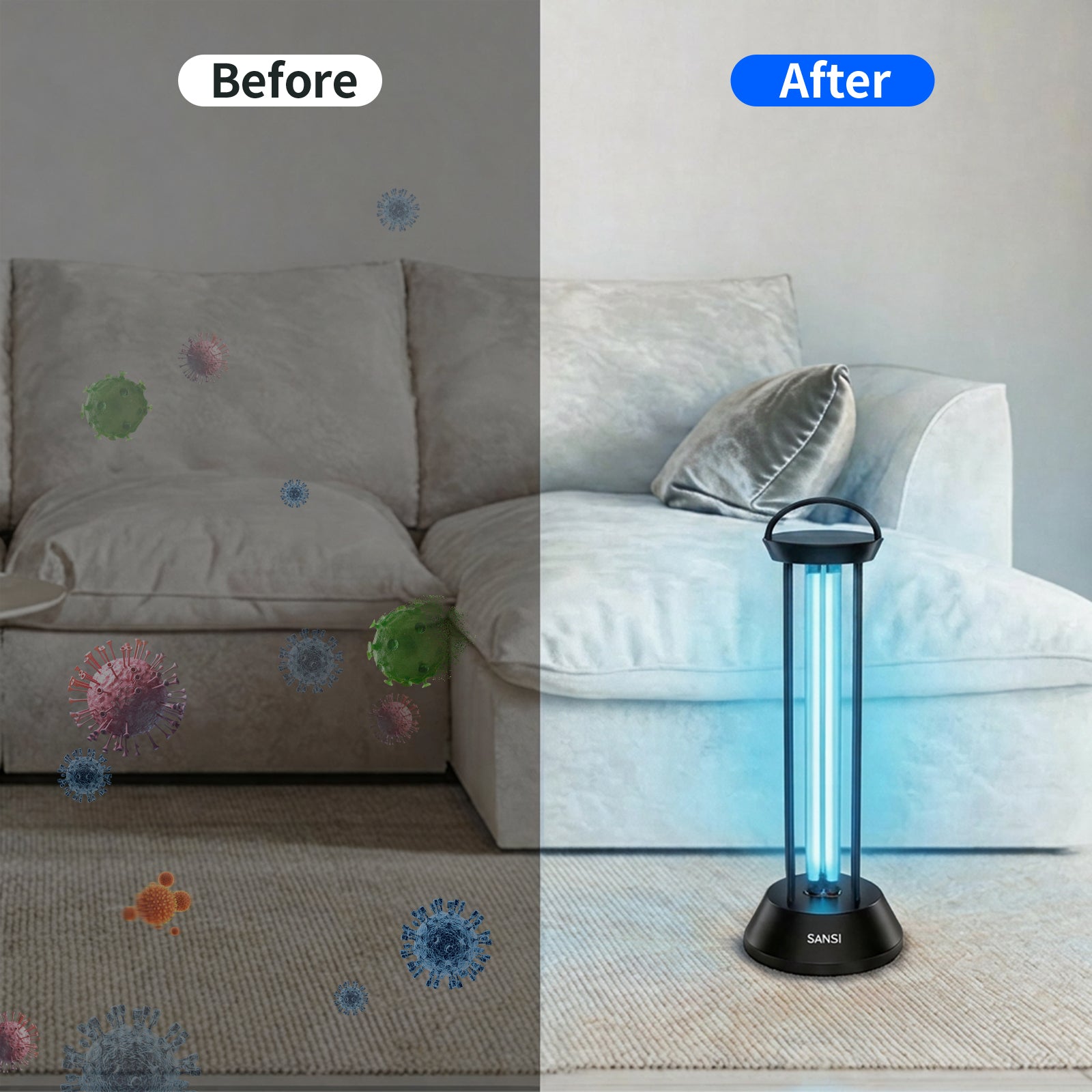 SANSI 42W Portable UV Light Sanitizer with Remote Control (US ONLY)