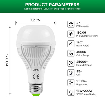 A21 15W LED-Pflanzenlampe (NUR EU/UK)