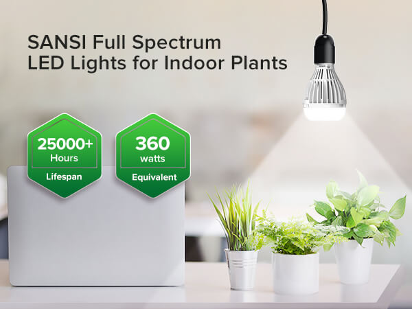 A21 24W LED Grow Light Bulb,SANSI Full SpectrumLED Lights for Indoor Plants.