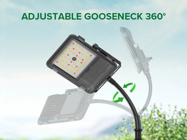 SANSI Plant Grow Light with Stand，with 360° Adjustable Gooseneck.