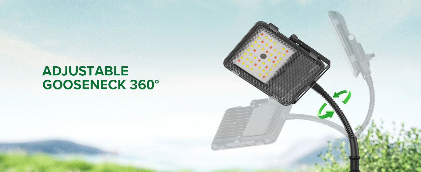SANSI Plant Grow Light with Stand，with 360° Adjustable Gooseneck.