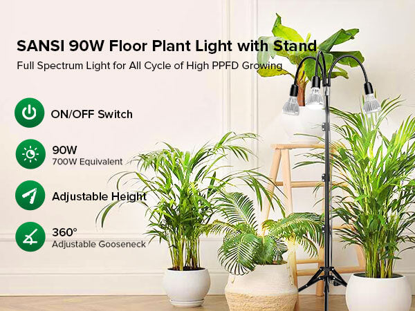 SANSI 90W Floor Plant Light with Stand.