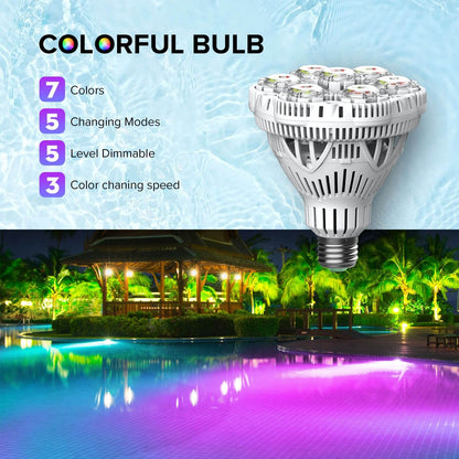 BR30 30 W LED-RGB-Pool-Glühbirne (NUR USA)