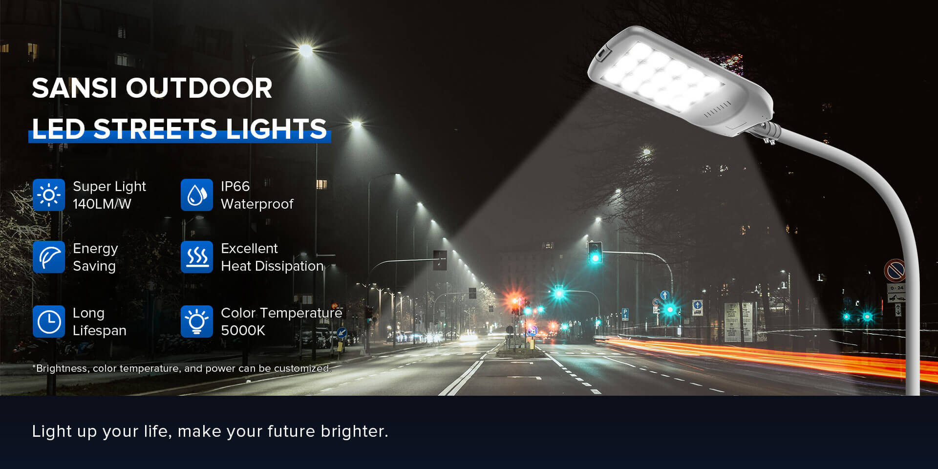 SANSI OUTDOOR LED STREETS LIGHTS, Light up your life, make your future brighter.