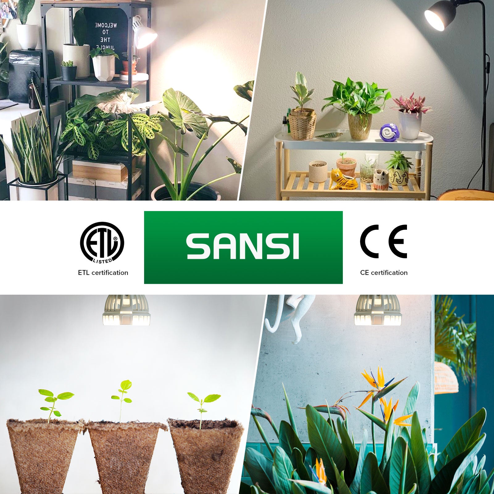 15W led grow light bulb, suitable for medium light indoor plants has ETL and CE certification