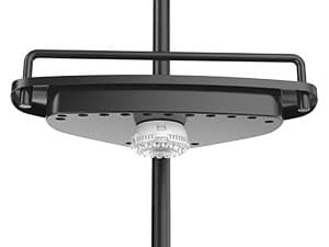 SANSI 20W LED Puck Grow Light with Shelf is equipped with water filter hole, 
do not spray the lamp directly with water, the plant lamp is not waterproof.