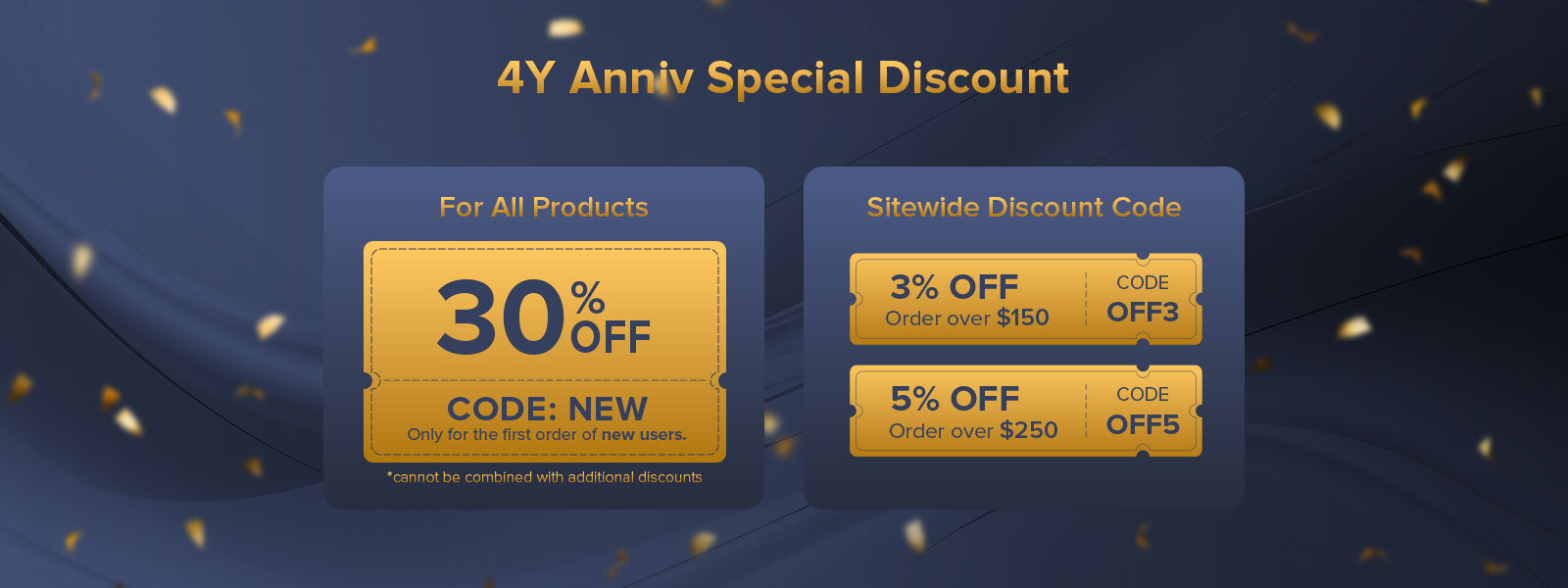 4Y Anniv Special Discount.