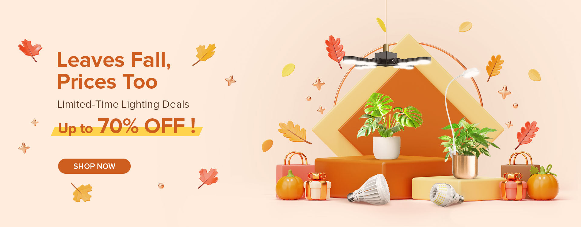 Leaves Fall,Prices Too! Limited-Time Lighting Deals, Up to 70% OFF !