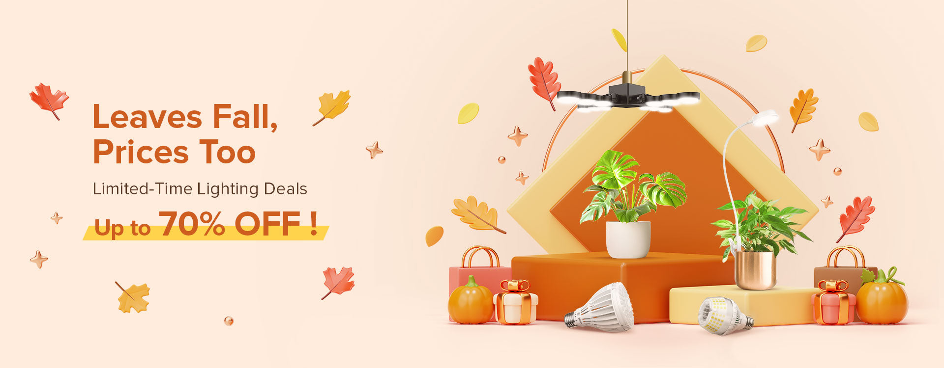 Leaves Fall,Prices Too! Limited-Time Lighting Deals, Up to 70% OFF!