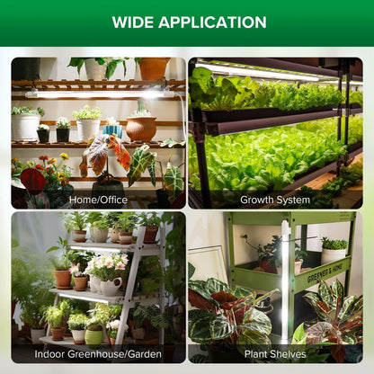 SANSI T8 25W LED Grow Light is ideal for indoor use on plant shelves, cabinets, walls, greenhouse, and other places in the home/office space. 