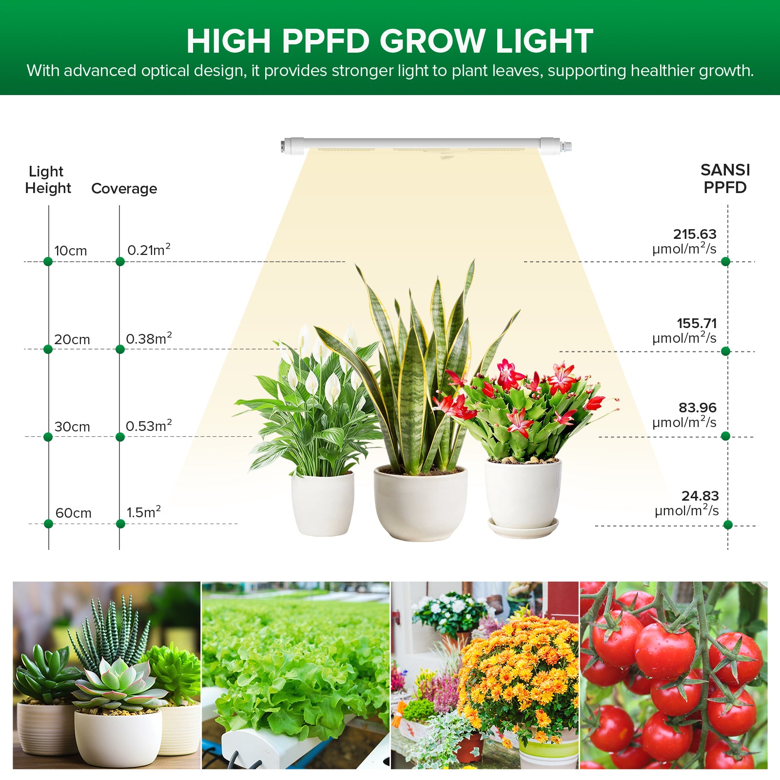 Lampada LED per la coltivazione SANSI T8 25W