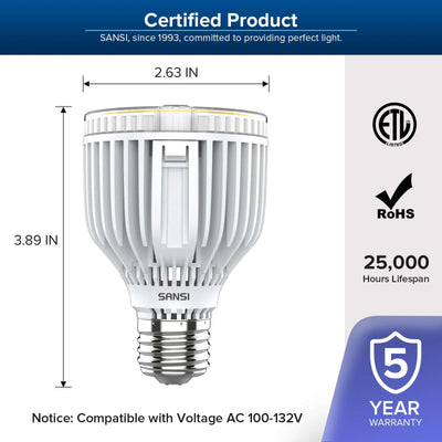 Lampadina LED A19 40W 3000K/5000K (SOLO USA)