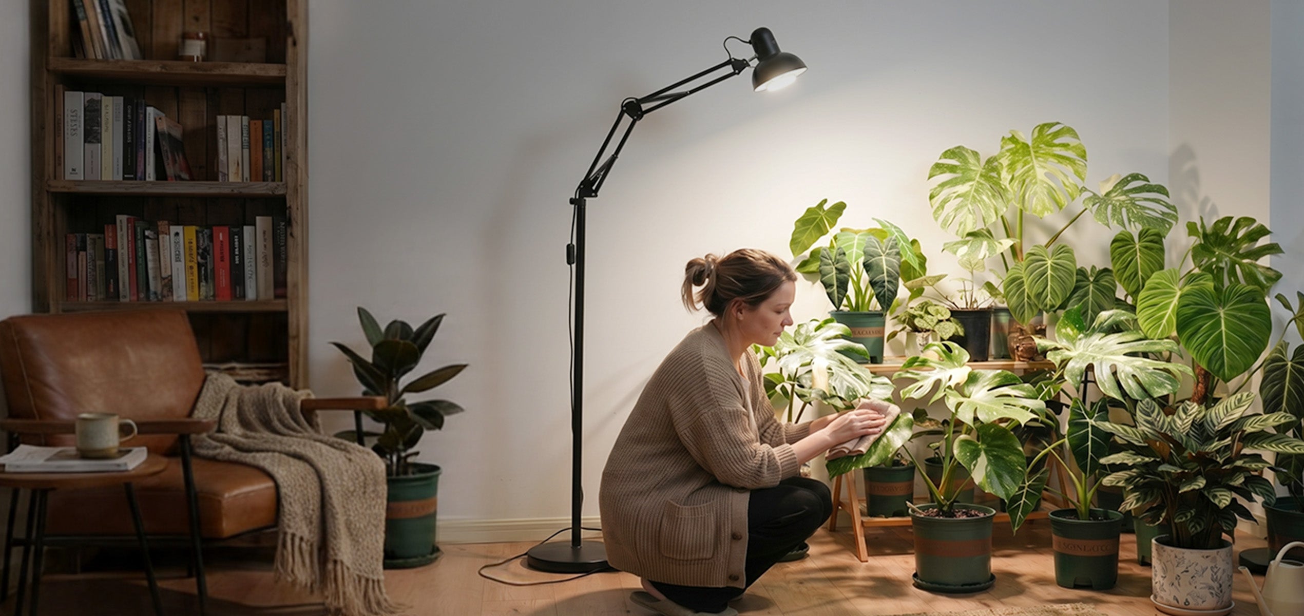 SANSI 32W Floor Standing LED Grow Light with Remote Control(US