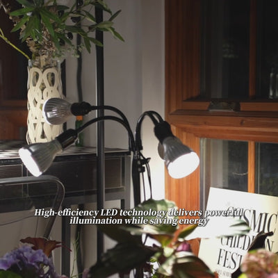 96 W/128 W Pflanzenlampe mit verstellbarem Stativständer (NUR USA)