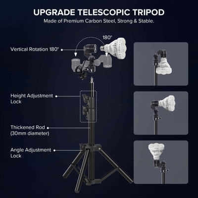 upgraded telescopic tripod