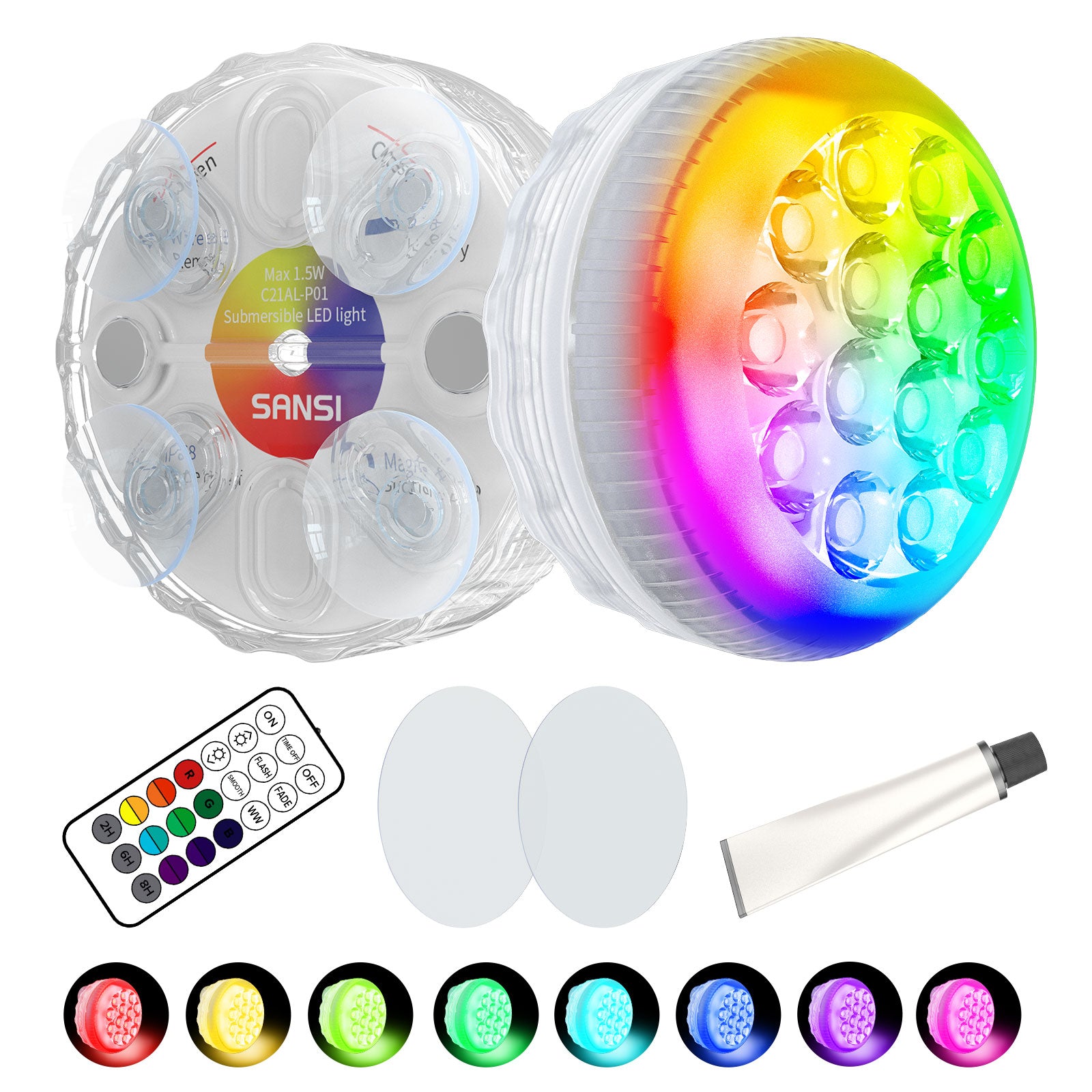 Upgraded RGB LED Submersible Pool Light (US ONLY)