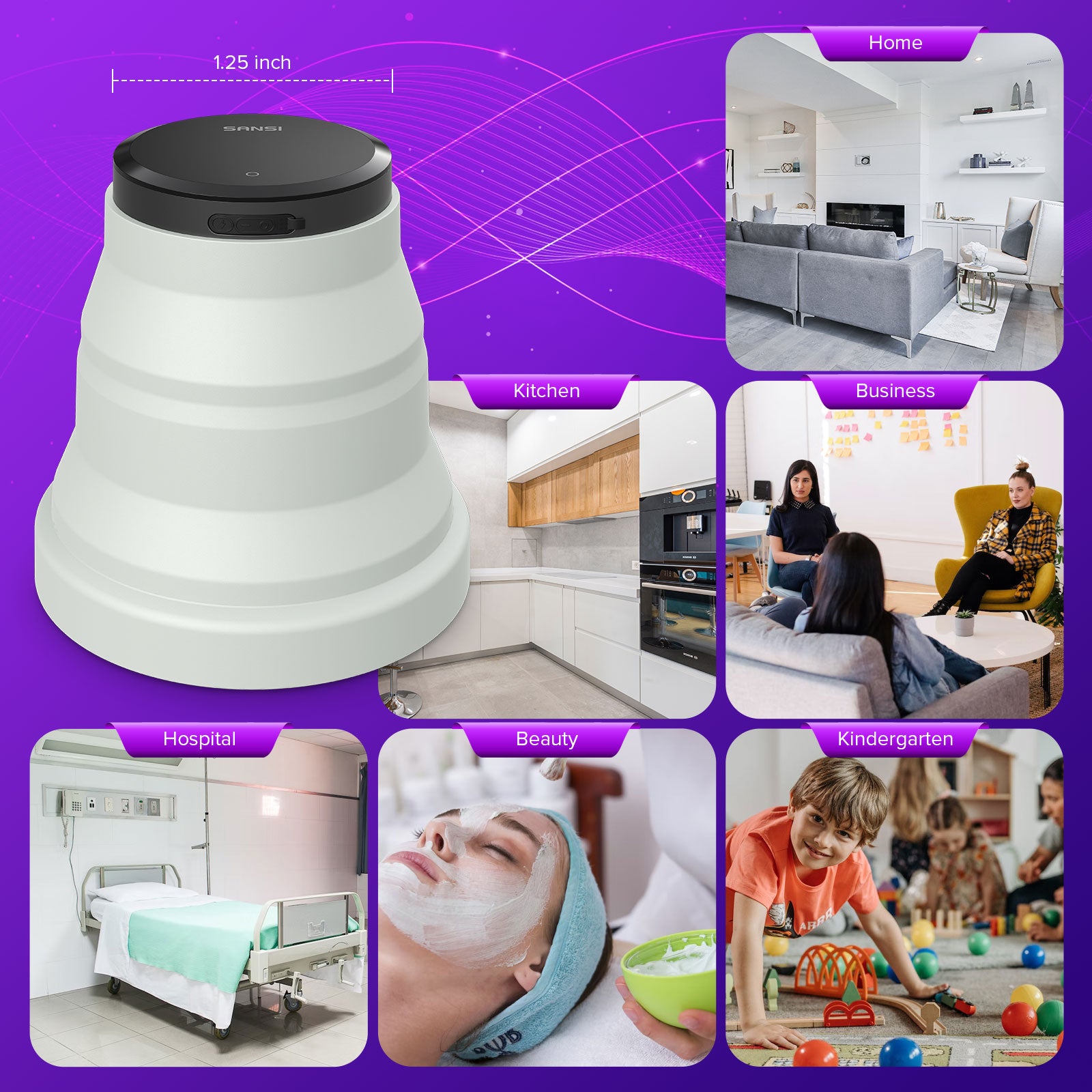 Portable UV Hand Light is suitable for home, kitchen, business, hospital, beauty and kindergarten