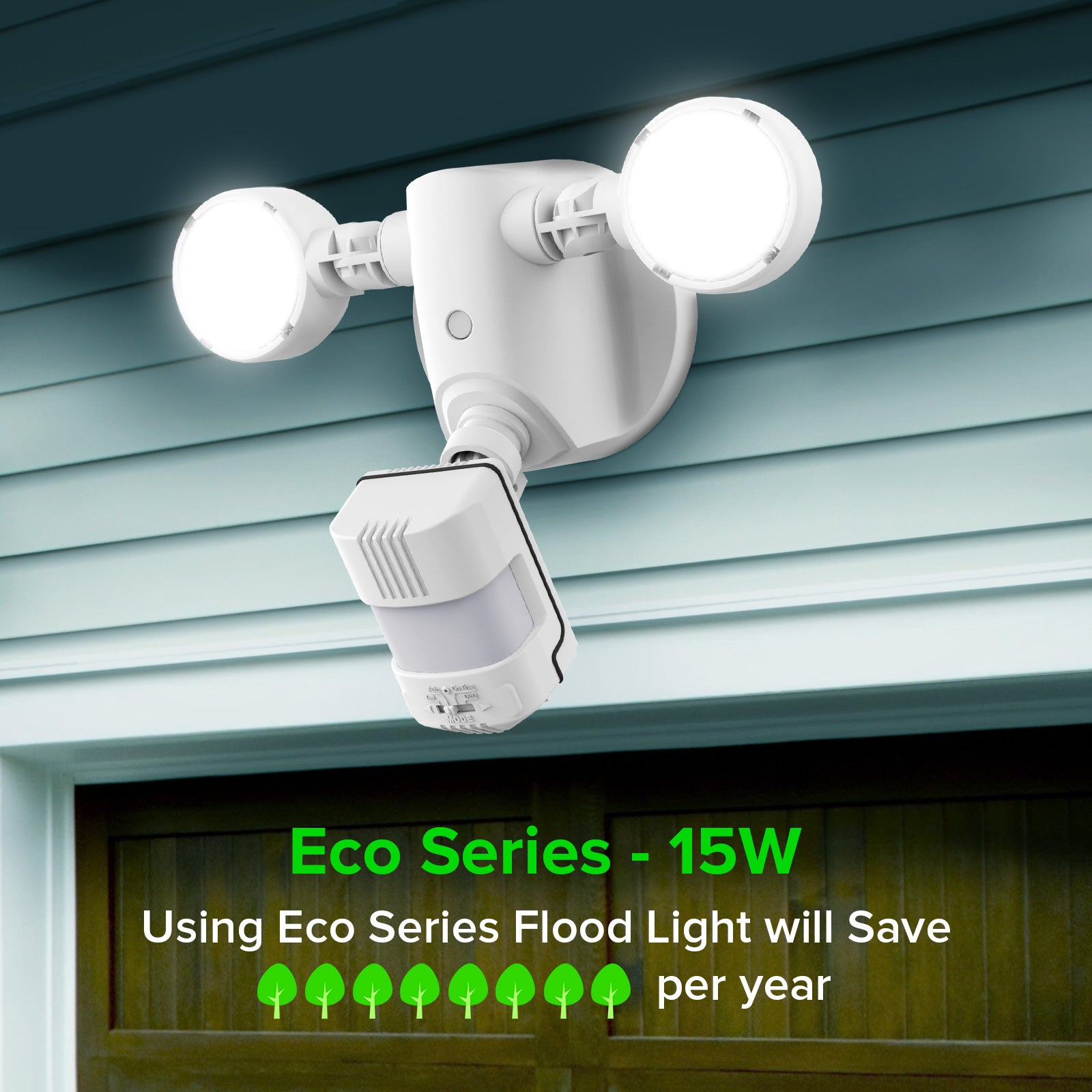 15W LED Security Light (Dusk to Dawn & Motion Sensor) using eco series flood light