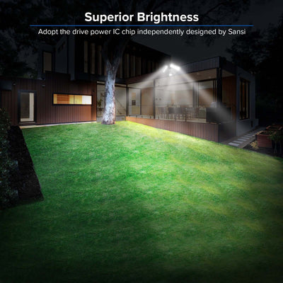 Rectangle 36W LED Security Light (Dusk to Dawn & Motion Sensor) with the drive power IC chip independently designed by SANSI, superior brightness