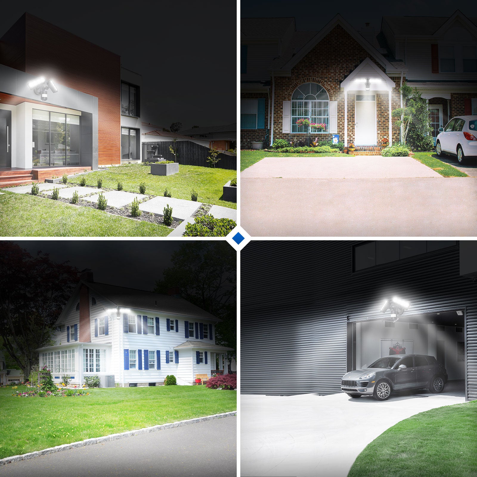 Rectangle 36W LED Security Light (Dusk to Dawn & Motion Sensor) suitable for park, yard, garage and extra