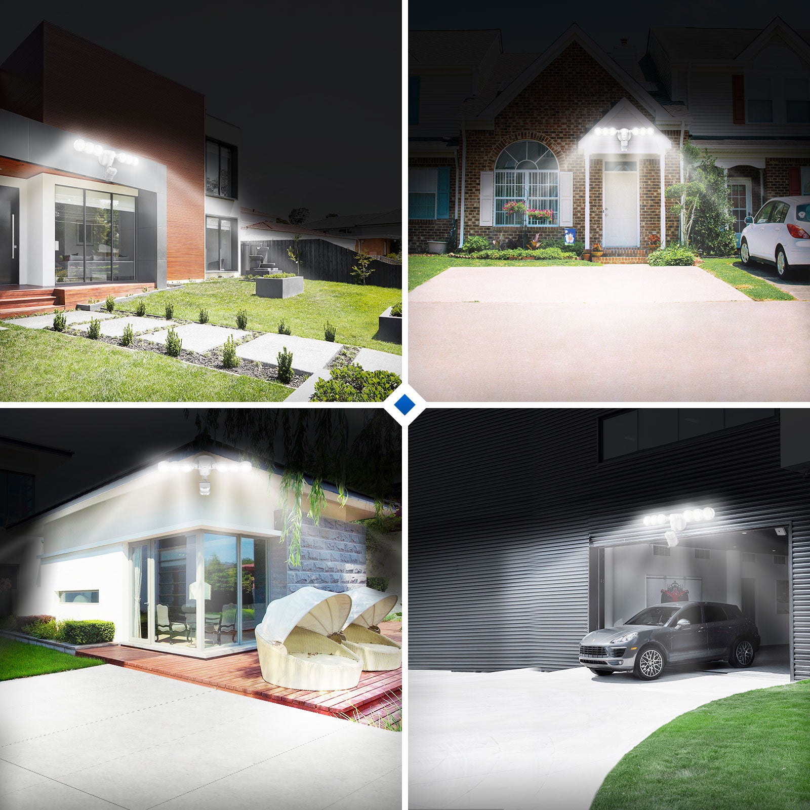 45W LED Security Light with the function of Dusk to Dawn and Motion Sensor, suitable for park, yard, garage and extra