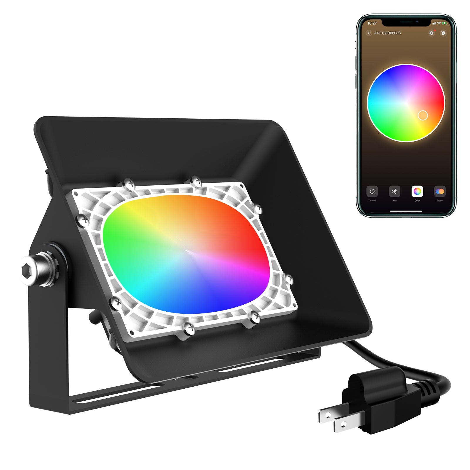 50W Bluetooth Smart RGB LED Flood Light