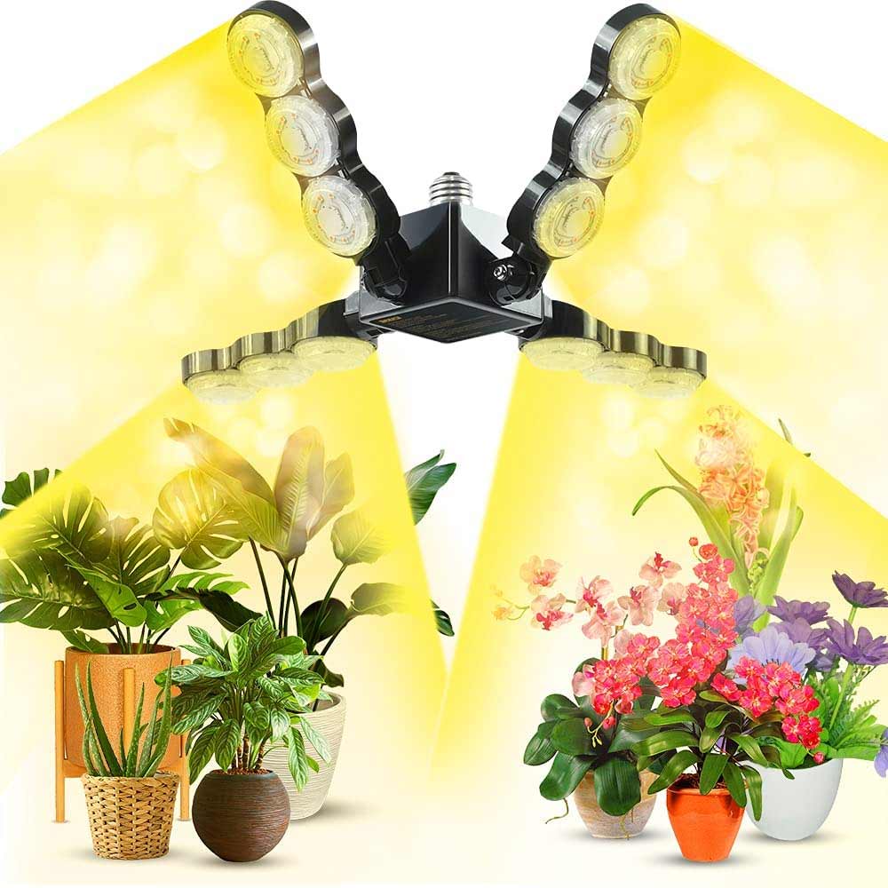 60W grow lamps for indoor plants with folding wings