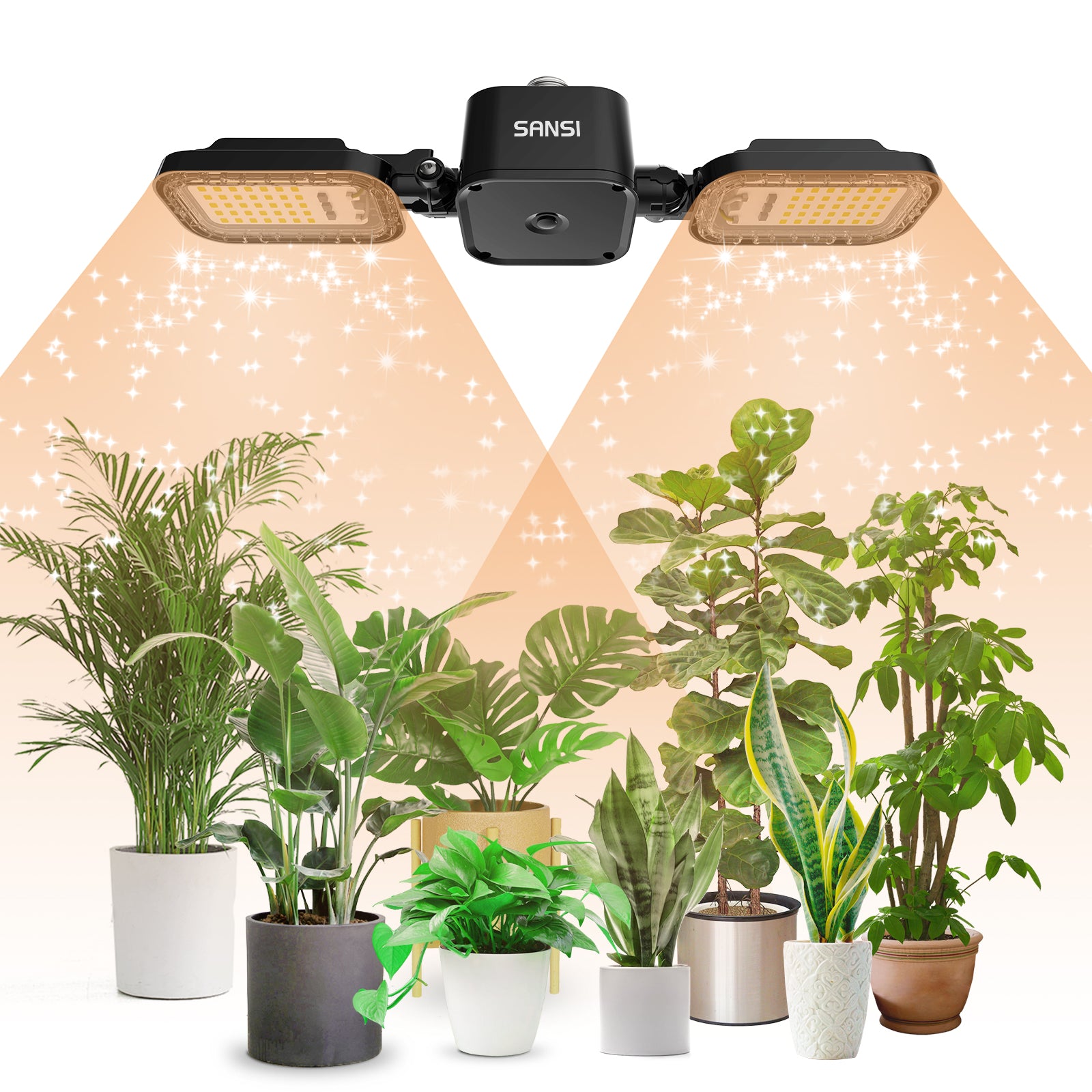 60W Panel Led Grow Light with folding wings for indoorplanting