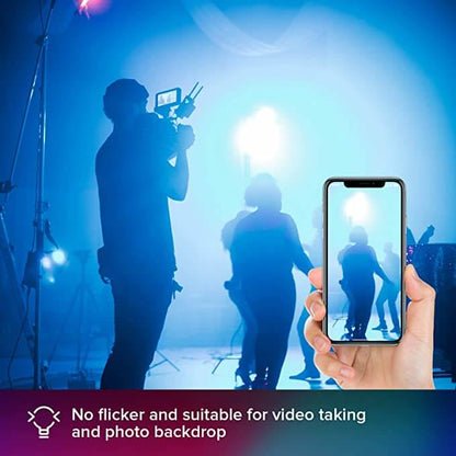 30W RGB LED Flood Light has no flicker and suitable for video taking and photo backdrop.