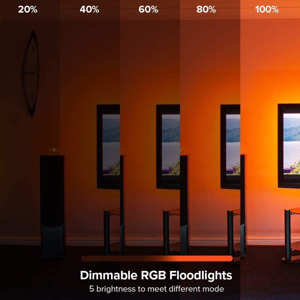 70W RGB LED Flood Light has 5 brightness to meet different mode.