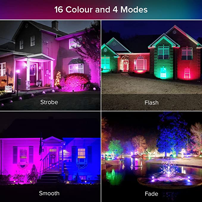 30W RGB LED Flood Light has 16 colors and 4 modes.