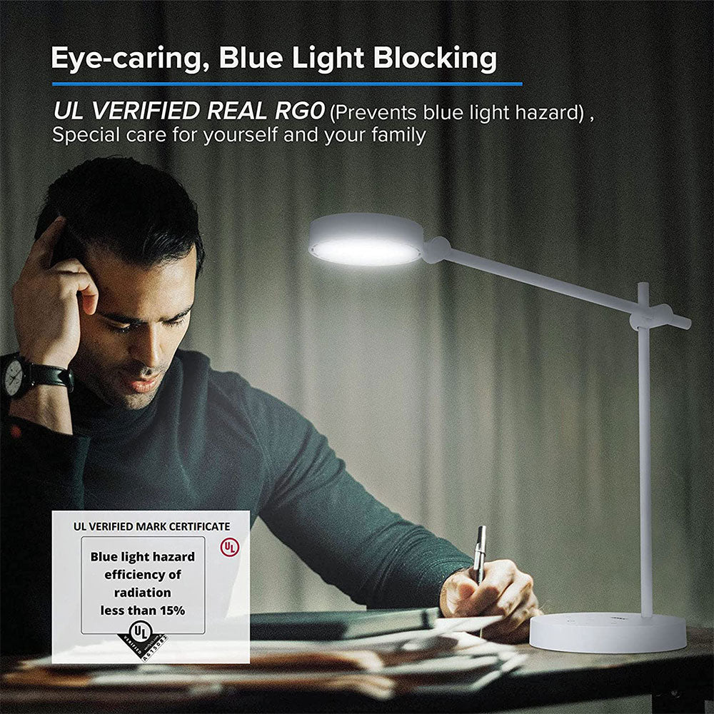 10W LED Desk Lamp is eye-caring，blue light blocking.