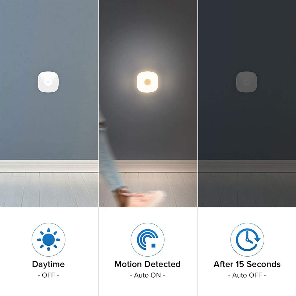 1W LED Night Light will turn on when the motion sensor is working, and will automatically turn off after 15 seconds.